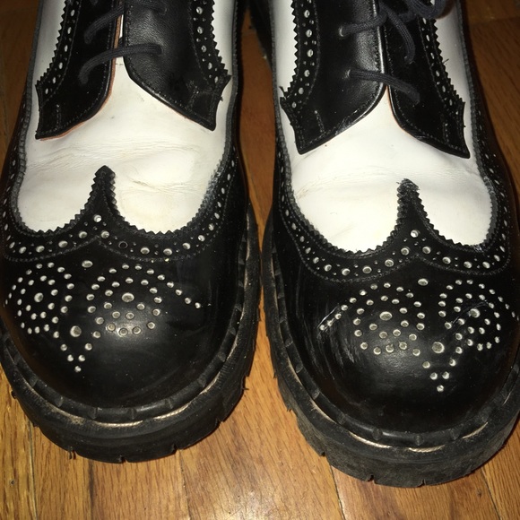 Vintage Gripfast Oxford Black-White wingtip brogue - Picture 7 of 8
